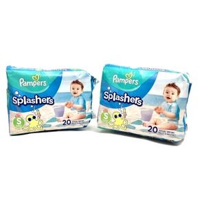 Pampers Splashers 20 Ct Size Small 13-24 Lbs Disposable Swim Diapers Lot Of 2